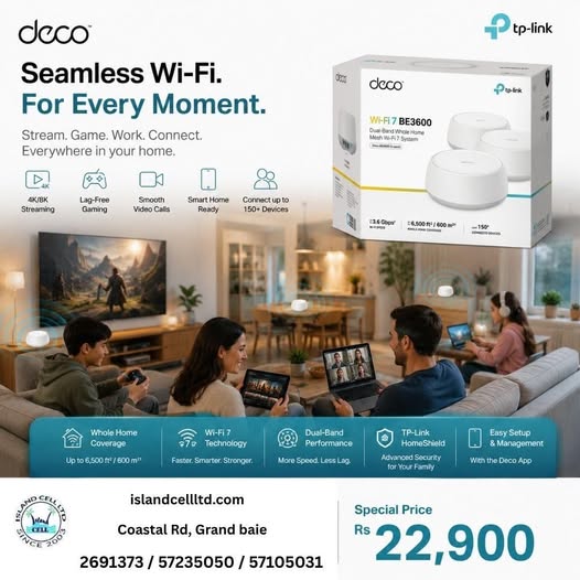 TP-Link Deco BE3600 Wi-Fi 7 Whole-Home Mesh System